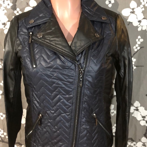 NWT LAUNDRY Quilted Faux Leather Motorcycle Jacket - Picture 5 of 8